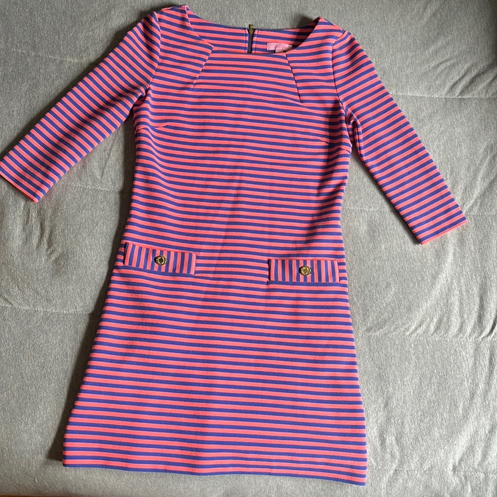 Blue and Pink Striped Lily Pulitzer Shift